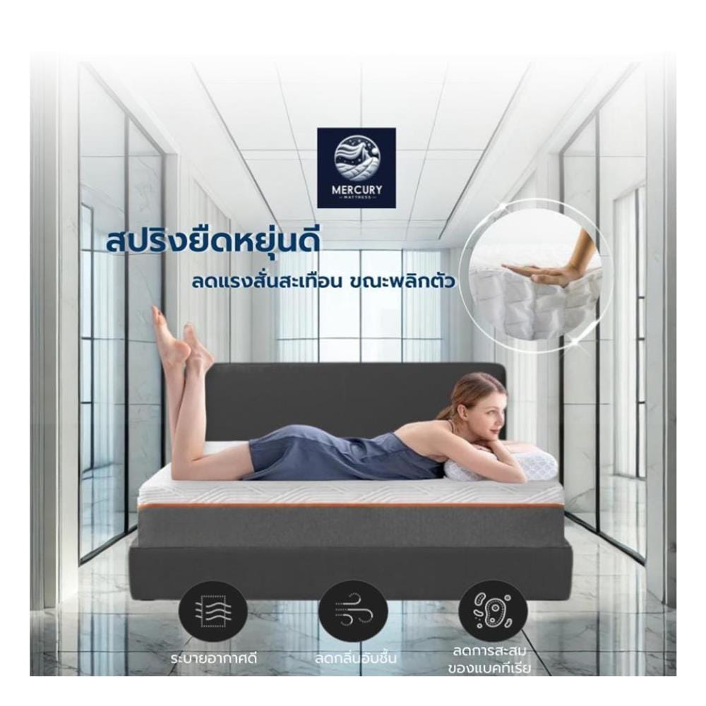 ที่นอนพ็อกเก็ตสปริง 3 ฟุต MERCURY MATTRESS รุ่น MALE