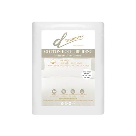 ปลอกผ้านวม DREAMERY CT SATEEN250TN 80X100 นิ้ว สีขาว_1