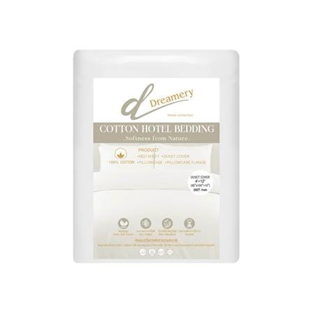 ปลอกผ้านวม DREAMERY CT SATEEN250TN 90X100 นิ้ว สีขาว_1