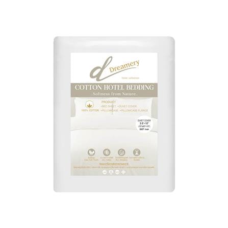 ปลอกผ้านวม DREAMERY CT SATEEN300TN 70X90 นิ้ว สีขาว_1