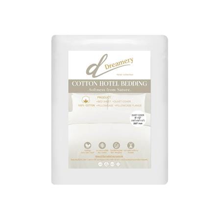 ปลอกผ้านวม DREAMERY CT SATEEN250TN 100X100 นิ้ว สีขาว_1