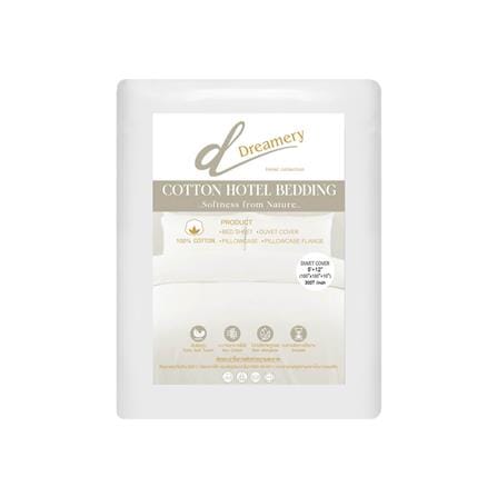 ปลอกผ้านวม DREAMERY CT SATEEN300TN 100X100 นิ้ว สีขาว_1