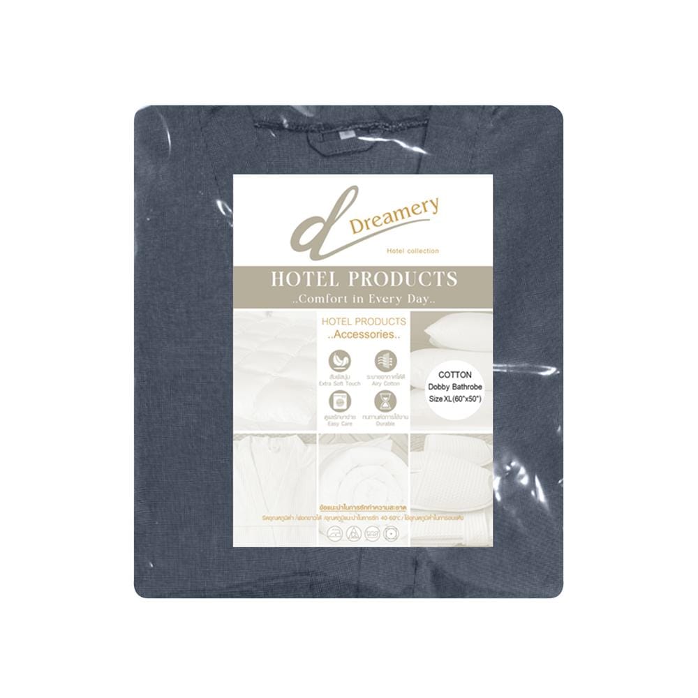 ชุดคลุมอาบน้ำ DREAMERY COTTON DOBBY ไซซ์ XL สี NAVY