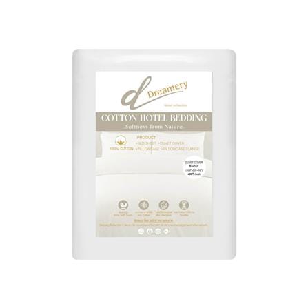 ปลอกผ้านวม DREAMERY CT SATEEN400TN 100X90 นิ้ว สีขาว_1