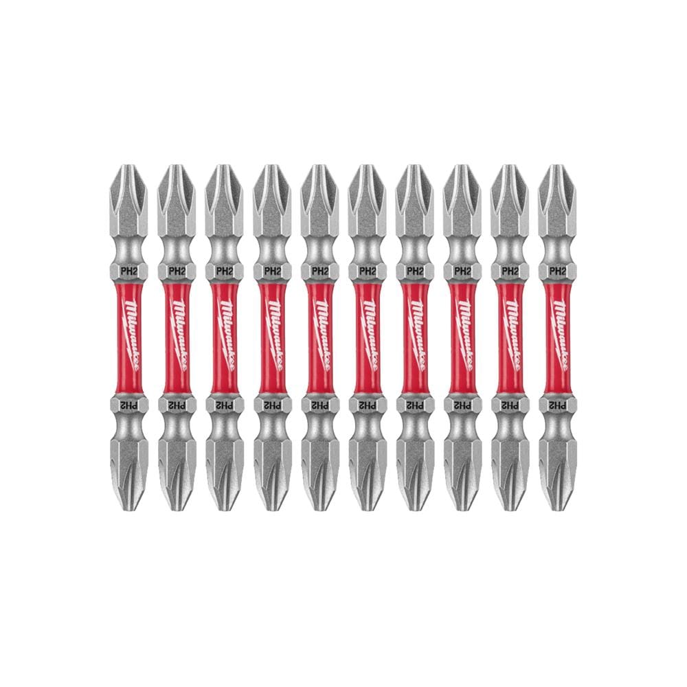 ดอกไขควง MILWAUKEE DOUBLE ENDED PH2-65 มม. (แพ็ก 10 ชิ้น)