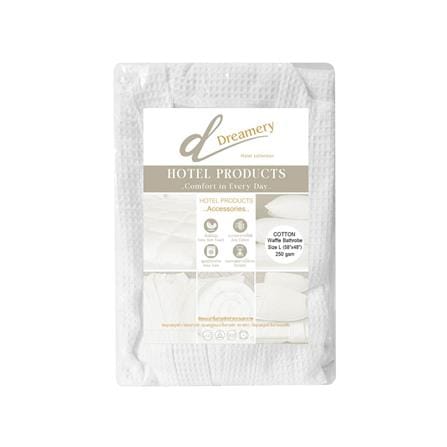 ชุดคลุมอาบน้ำ DREAMERY COTTON WAFFLE 250 GSM SIZE L สีขาว_2