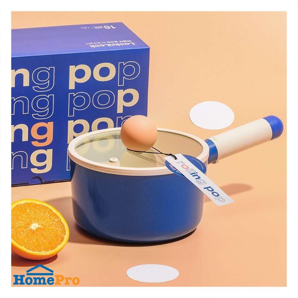 หม้อด้าม 16 ซม. LOCKNLOCK ROLLING POP IH สีน้ำเงิน