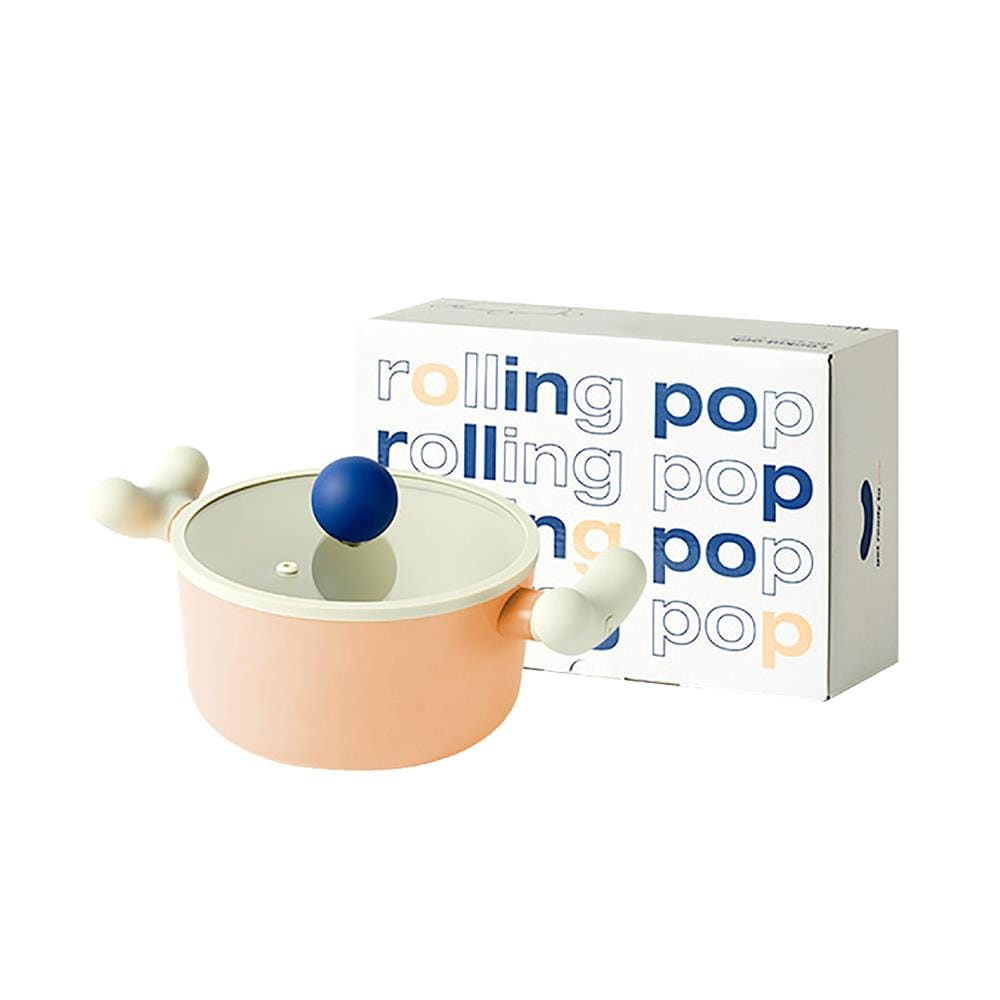 หม้อ 18 ซม. LOCKNLOCK ROLLING POP IH สีส้ม