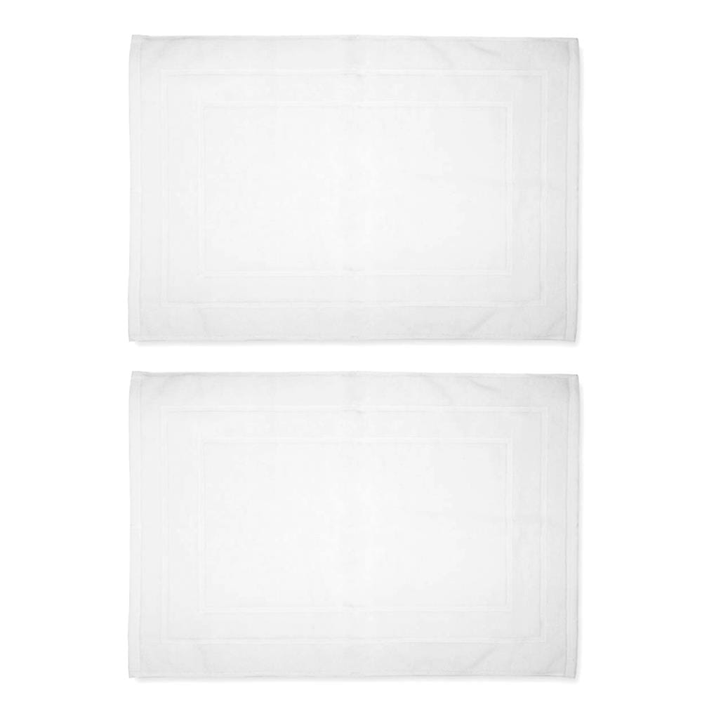 พรมขนหนู DREAMERY PLAIN 20X30 นิ้ว สีขาว (แพ็ก 2 ชิ้น)