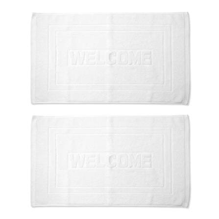 พรมผ้าขนหนู DREAMERY WELCOME 18X28 นิ้ว สีขาว (แพ็ก 2 ชิ้น)_0