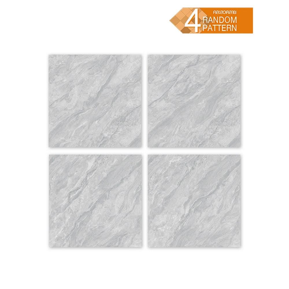 กระเบื้องพื้น 40x40 ซม. TARA คอร่ามาร์เบิ้ล เทา 0.96 ตร.ม.