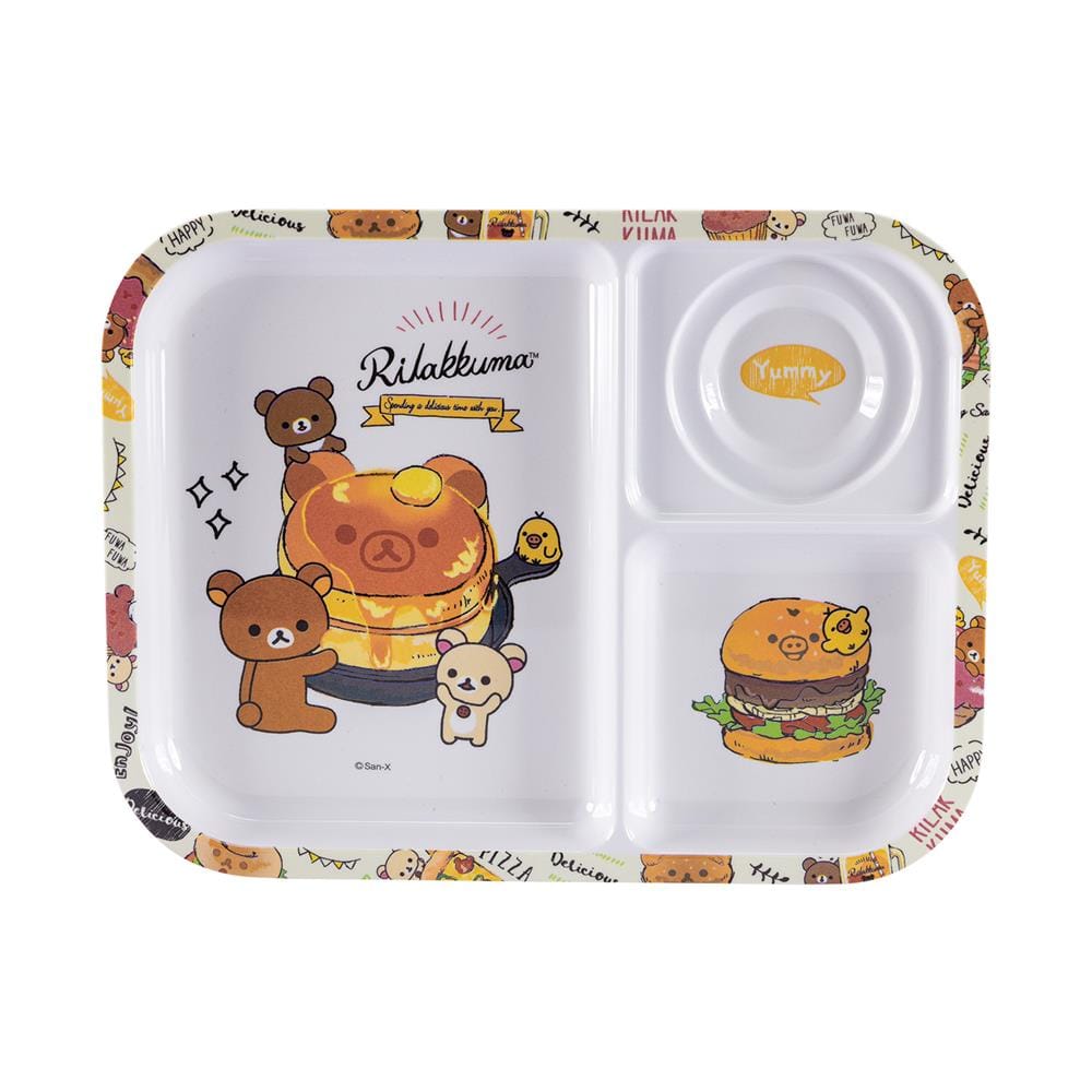 ถาดหลุมเมลามีน 10.5 นิ้ว SUPERWARE RILAKKUMA HAPPY FOOD