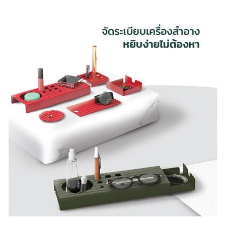 ชุดถาดใส่ของ SPACEMAKER METAL SHEET 5 ชิ้น สีขาว_4