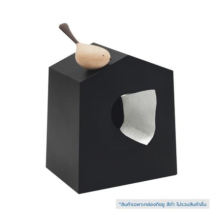กล่องทิชชู่ป๊อปอัพ MINIMAL SCULPT BIRD สีดำ_1