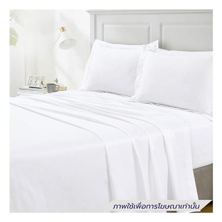 ผ้าปูที่นอน DREAMERY CT 400T SATEEN 100X118 นิ้ว สี WHITE (แพ็ก 2 ชิ้น)_0