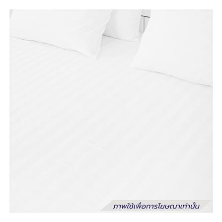 ผ้าปูที่นอน DREAMERY CT 250T STRIPE 110X110 นิ้ว สี WHITE (แพ็ก 2 ชิ้น)_1