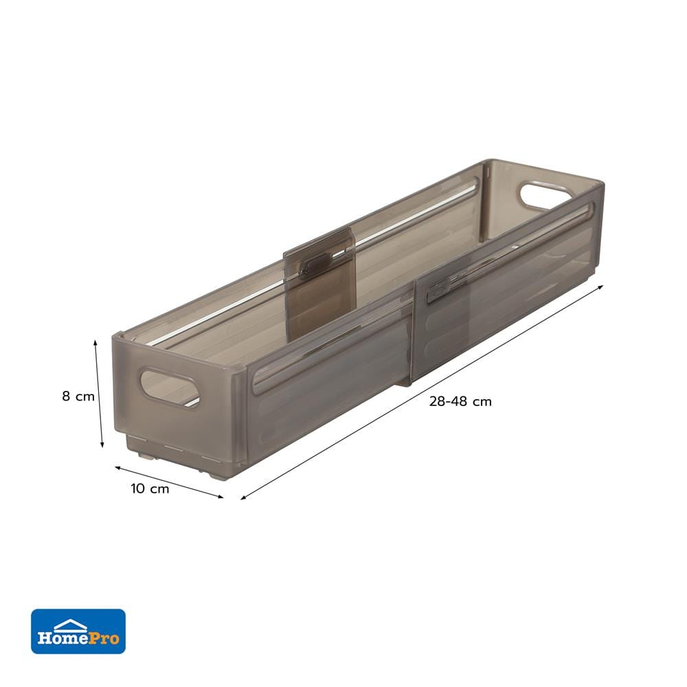 กล่องอเนกประสงค์ PLIM SLIDE SIZE S สีชาใส