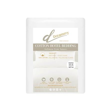 ผ้าปูที่นอน DREAMERY CT 400T SATEEN 74X110 นิ้ว สี WHITE (แพ็ก 2 ชิ้น)_2