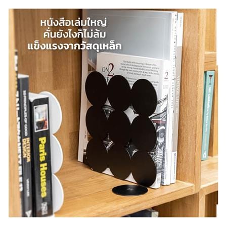 ที่กั้นหนังสือเหล็ก SPACEMAKER A1-008-G 19X12.6X19 ซม. สีเทา_3
