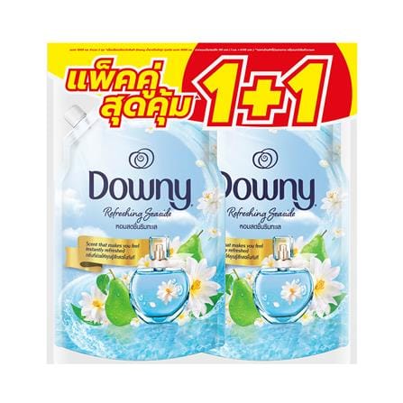 น้ำยาปรับผ้านุ่ม DOWNY 1 ลิตร REFRESHING SEASIDE (แพ็กคู่)_0
