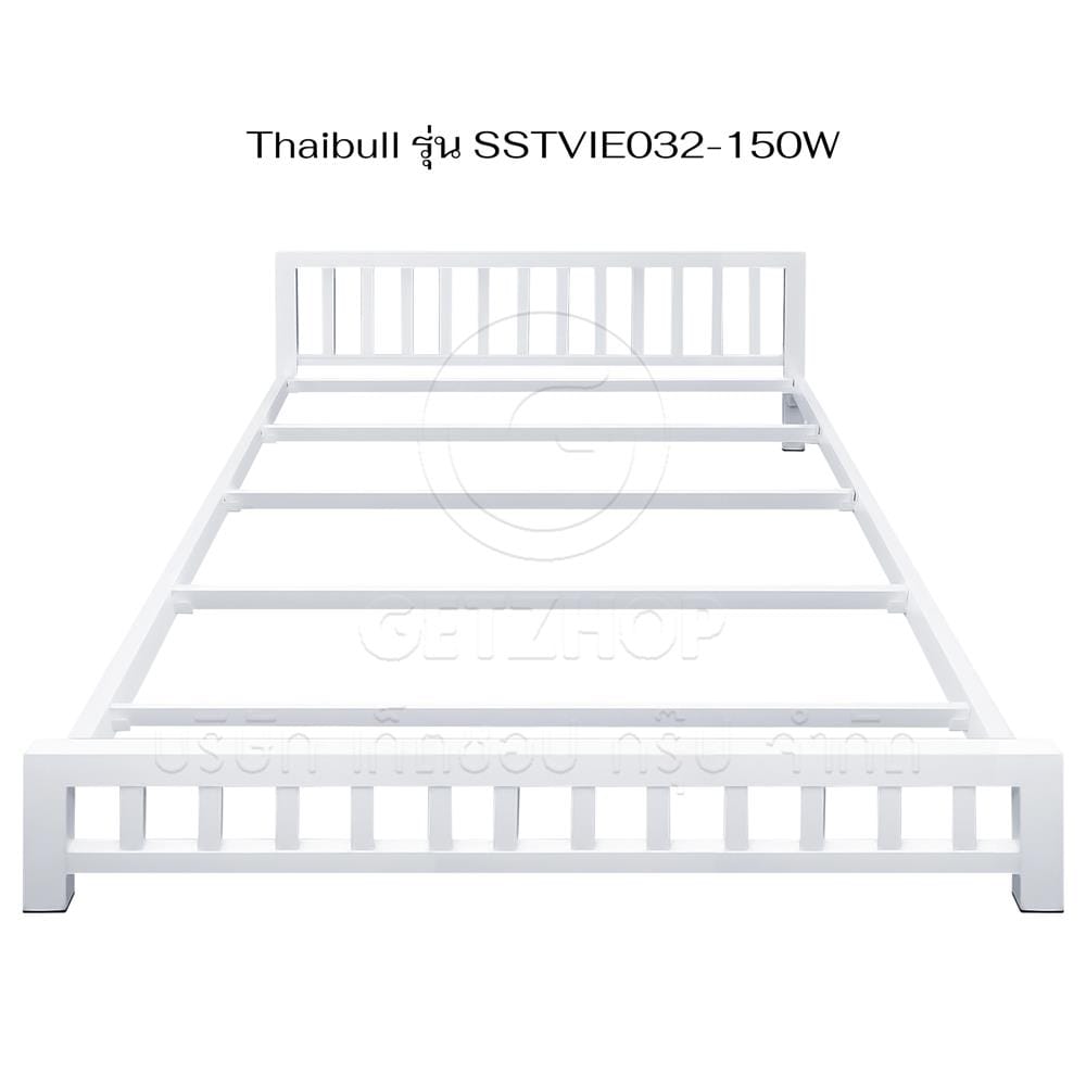 เตียงเหล็ก 5 ฟุต THAIBULL SSTVIE032-150W สีขาว