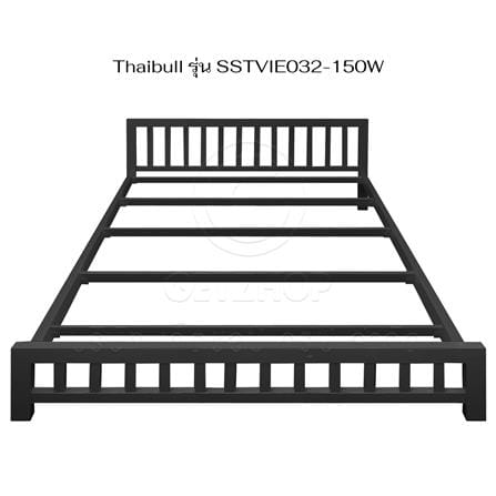 เตียงเหล็ก 5 ฟุต THAIBULL SSTVIE032-150W สีดำ_5