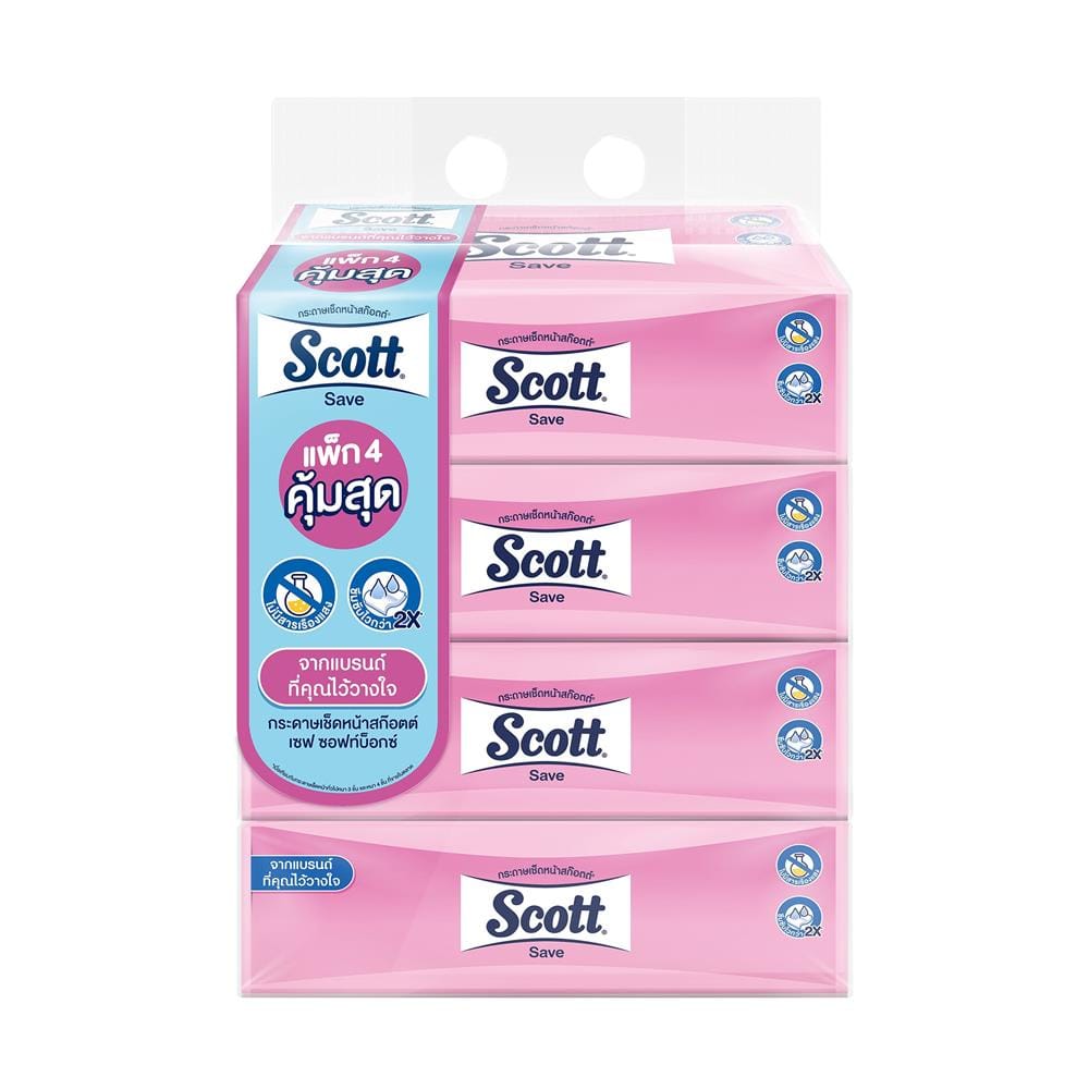 กระดาษเช็ดหน้า SCOTT SAVE (แพ็ก 4 ชิ้น)