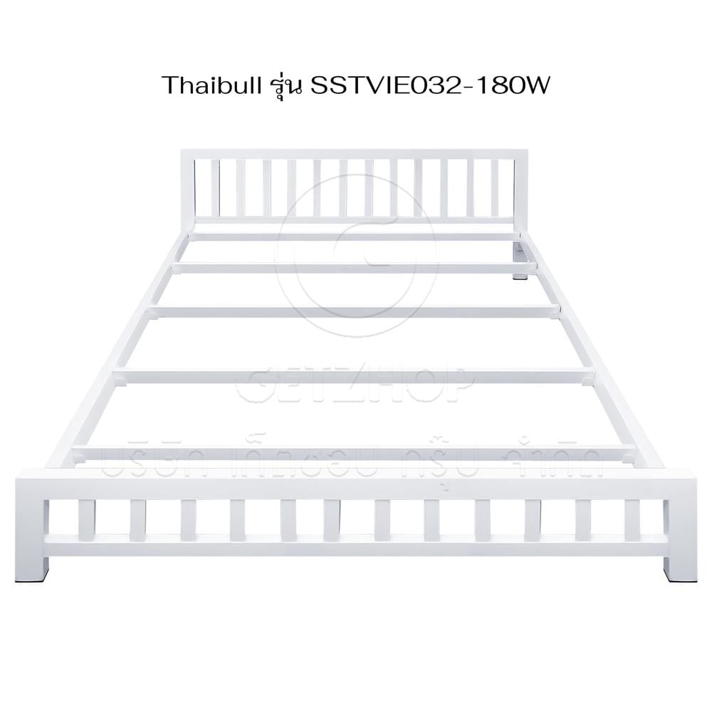 เตียงเหล็ก 6 ฟุต THAIBULL SSTVIE032-180W สีขาว