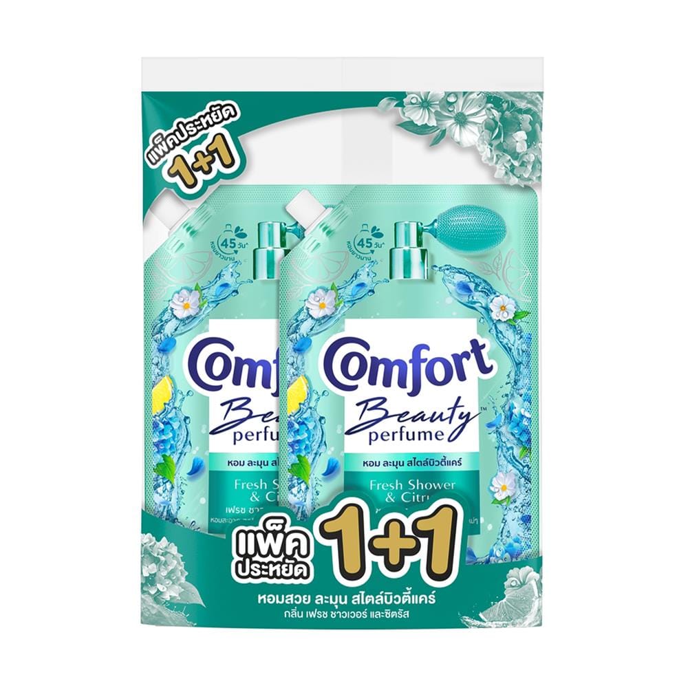 น้ำยาปรับผ้านุ่ม COMFORT 470 มล. กลิ่นเฟรช ชาวเวอร์ และ ซิตรัส (แพ็กคู่)