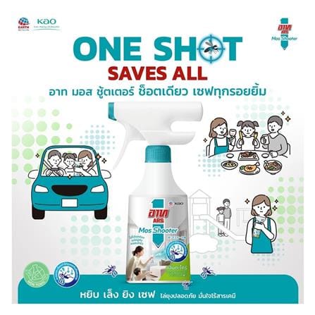 สเปรย์กันยุง ARS MOS SHOOTER 370 มล. ตะไคร้_4