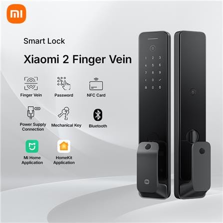กลอนดิจิตอล XIAOMI 2 FINGER VEIN EDITION สีดำ_4