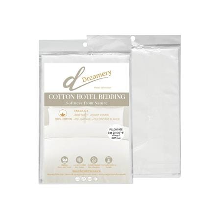 ปลอกหมอนหนุน DREAMERY CT250T SATEEN FLANG 20X30 นิ้ว สีขาว (แพ็ก 2 ชิ้น)_2
