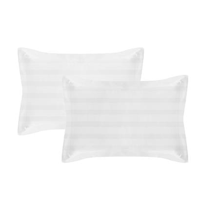ปลอกหมอนหนุน DREAMERY CT300T STRIP FLANG 20X30 นิ้ว สีขาว (แพ็ก 2 ชิ้น)_0