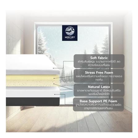 ที่นอนยางพารา 3 ฟุต MERCURY MATTRESS รุ่น TIRANA_3