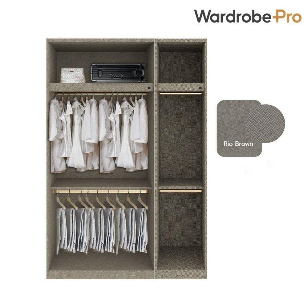 ตู้เสื้อผ้า 3 บานเปิด SB BUILT IN WARDROBE PLUS 59061779 150 ซม. สีไม้อ่อน/RIO BROWN