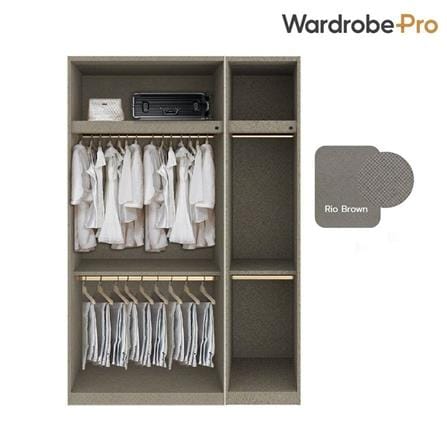 ตู้เสื้อผ้า 3 บานเปิด SB BUILT IN WARDROBE PLUS 59061779 150 ซม. สีไม้อ่อน/RIO BROWN_2