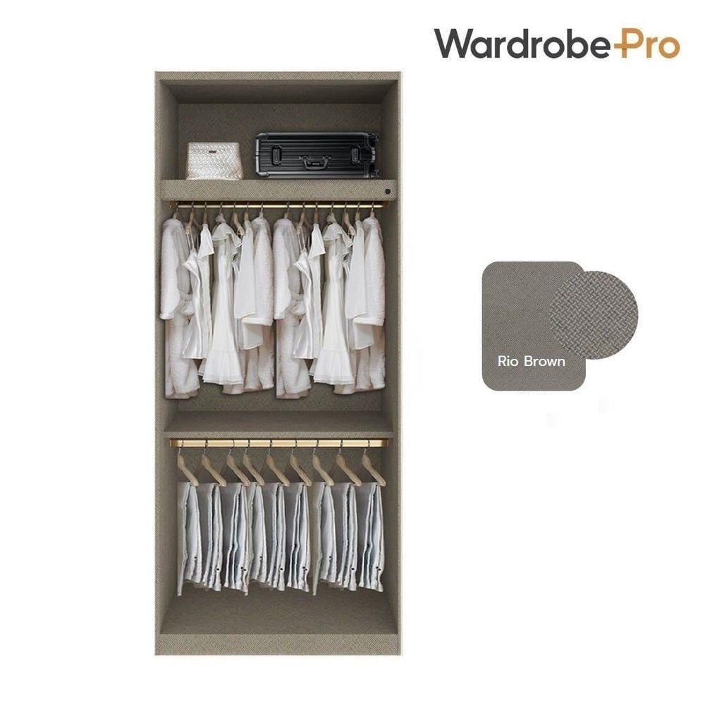 ตู้เสื้อผ้า 2 บานเปิด SB BUILT IN WARDROBE PLUS 59061543 100 ซม. สี PEWTER GREY