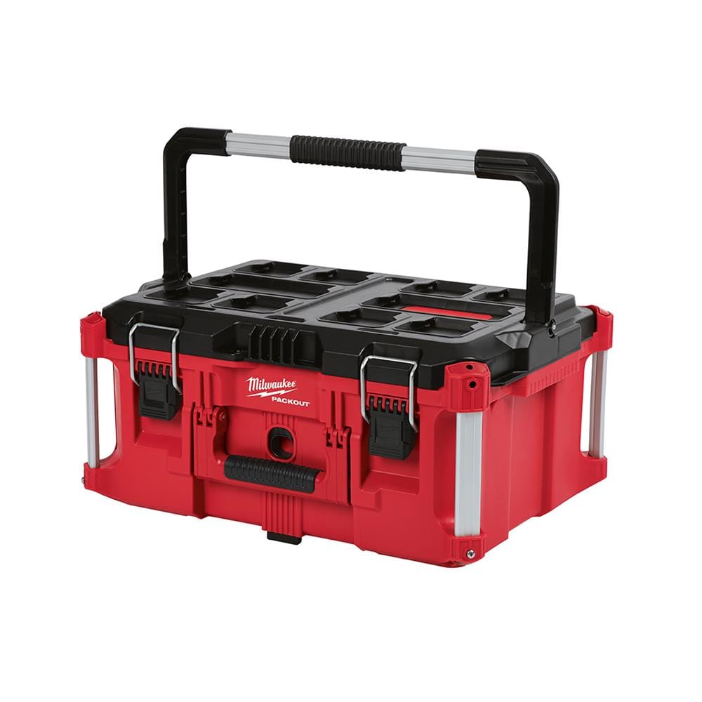กล่องเครื่องมือ MILWAUKEE PACKOUT ขนาดใหญ่ สีดำ-แดง