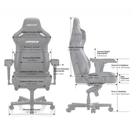เก้าอี้เกมมิ่ง ANDA SEAT KAISER 4 SIZE XL PVC สีดำ_5