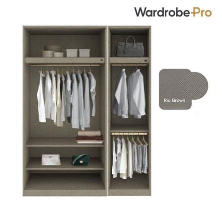 ตู้เสื้อผ้า 3 บานเปิด SB BUILT IN WARDROBE PLUS 59061780 150 ซม. สีไม้อ่อน/RIO BROWN_2