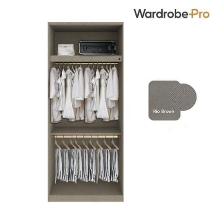 ตู้เสื้อผ้า 2 บานเปิด SB BUILT IN WARDROBE PLUS 59061547 100 ซม. สี PEWTER GREY_1