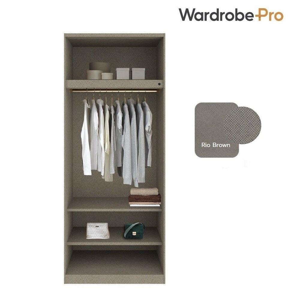 ตู้เสื้อผ้า 2 บานเปิด SB BUILT IN WARDROBE PLUS 59061544 100 ซม. สี PEWTER GREY