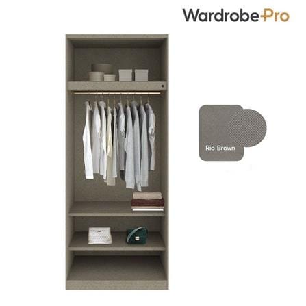ตู้เสื้อผ้า 2 บานเปิด SB BUILT IN WARDROBE PLUS 59061544 100 ซม. สี PEWTER GREY_2