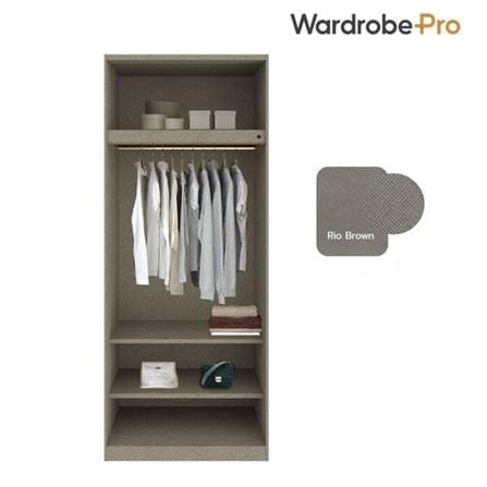 ตู้เสื้อผ้า 2 บานเปิด SB BUILT IN WARDROBE PLUS 59061548 100 ซม. สี PEWTER GREY_1