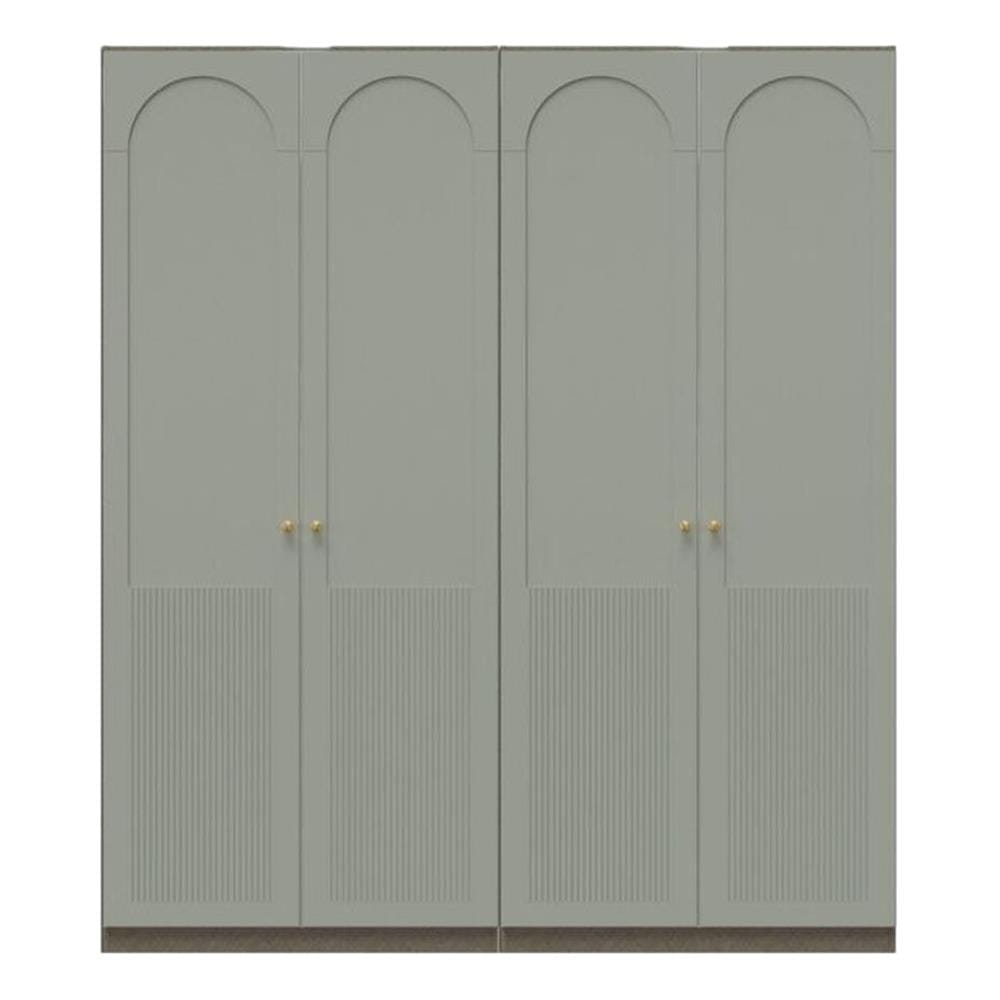 ตู้เสื้อผ้า 4 บานเปิด SB BUILT IN WARDROBE PLUS 59061545 200 ซม. สี PEWTER GREY