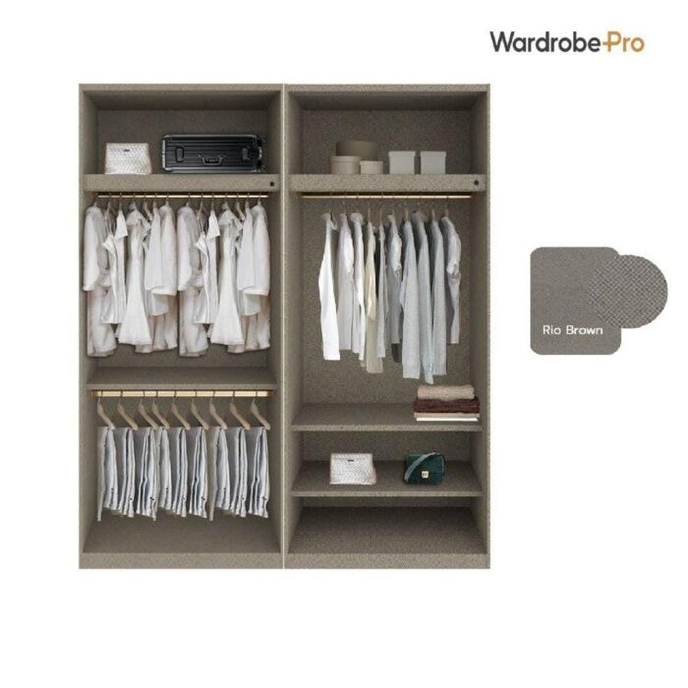 ตู้เสื้อผ้า 4 บานเปิด SB BUILT IN WARDROBE PLUS 59061545 200 ซม. สี PEWTER GREY
