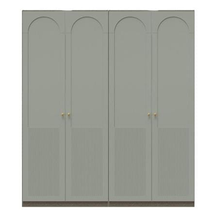ตู้เสื้อผ้า 4 บานเปิด SB BUILT IN WARDROBE PLUS 59061545 200 ซม. สี PEWTER GREY_0