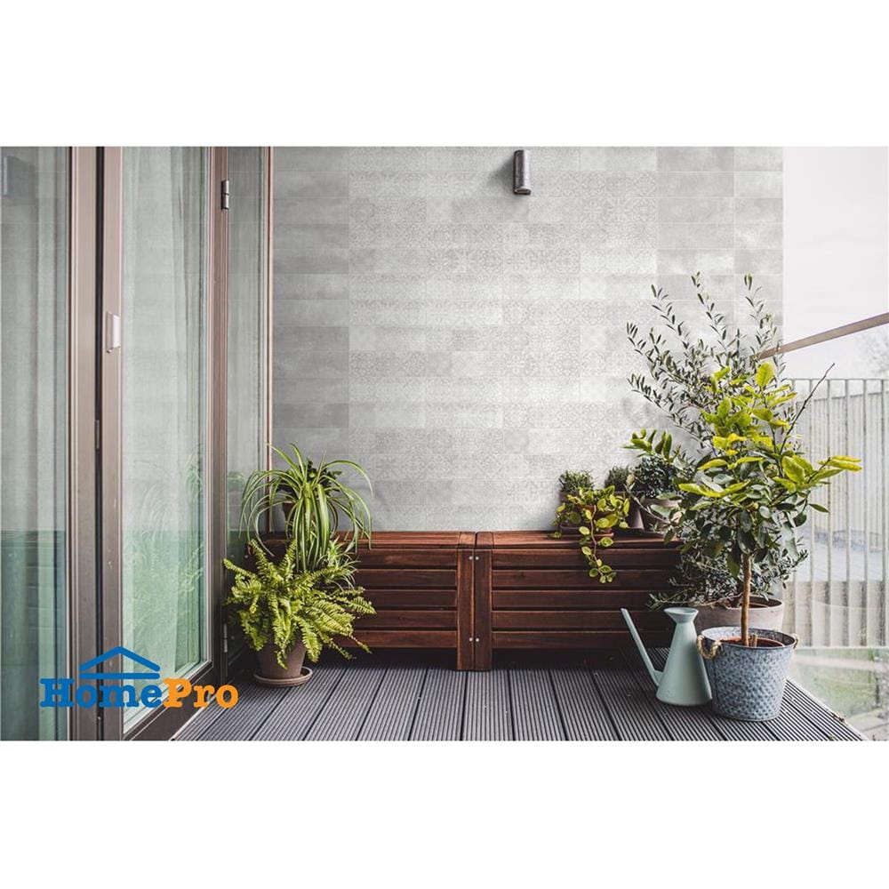 กระเบื้องผนังพอร์ซเลน 10x30 ซม. COTTO ซีเมนตา ชิโน เทา A 0.96 ตร.ม.