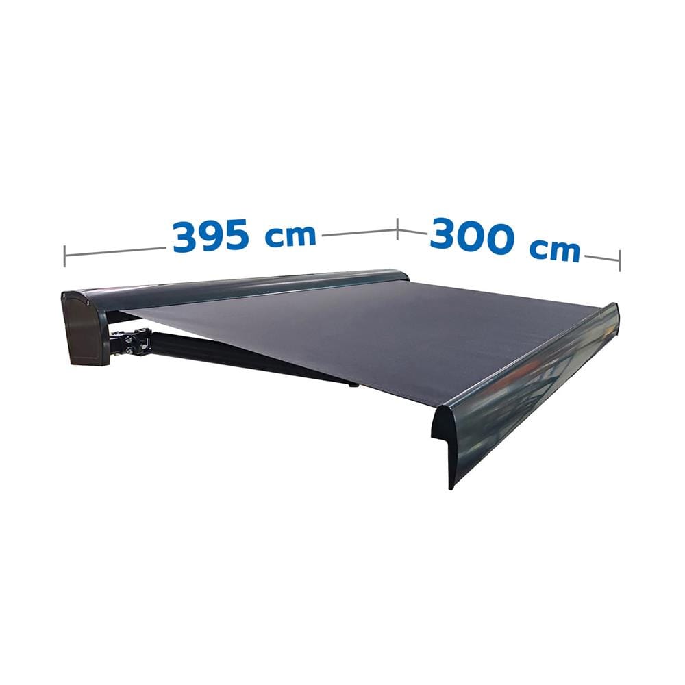 กันสาดผ้าพับได้ 2 ระบบ SUNSHIELD 395x300 ซม. สีเทาเข้ม_1