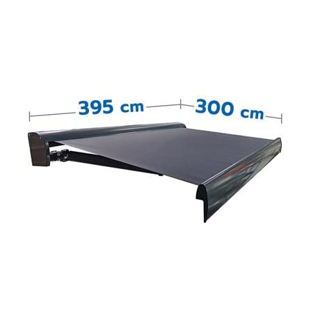 กันสาดผ้าพับได้ 2 ระบบ SUNSHIELD 395x300 ซม. สีเทาเข้ม_0
